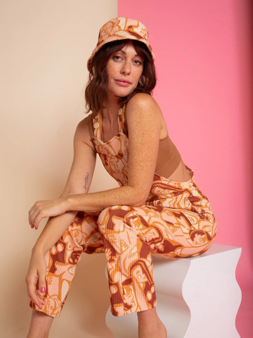 Dazey LA We are One Graphic Print Artist Overalls S